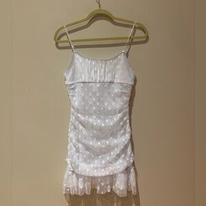 Altar'd State White Lace Trim Dress
